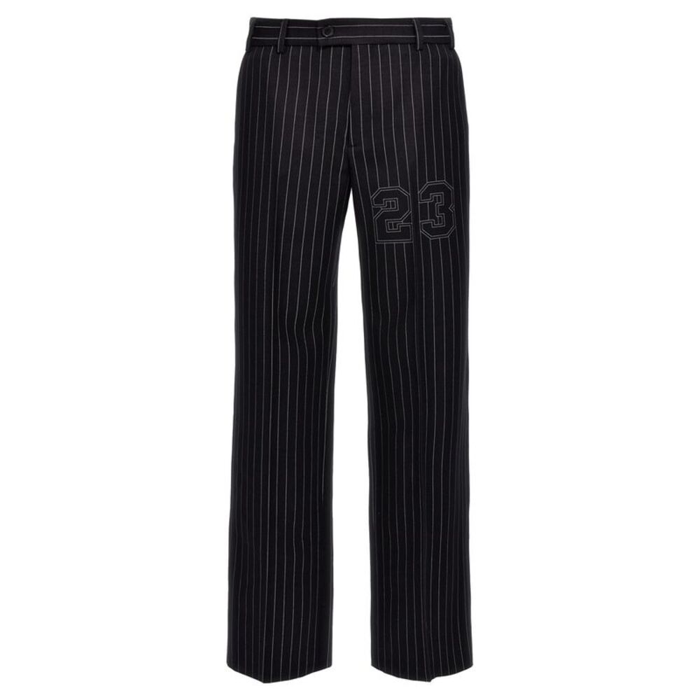 Off-White Blue Wool Dress Men's Pants